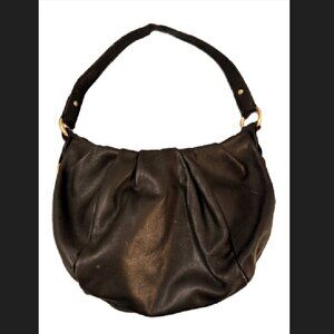 Ladies Vintage Vera Wang Soft Black Leather Shoulder Bag